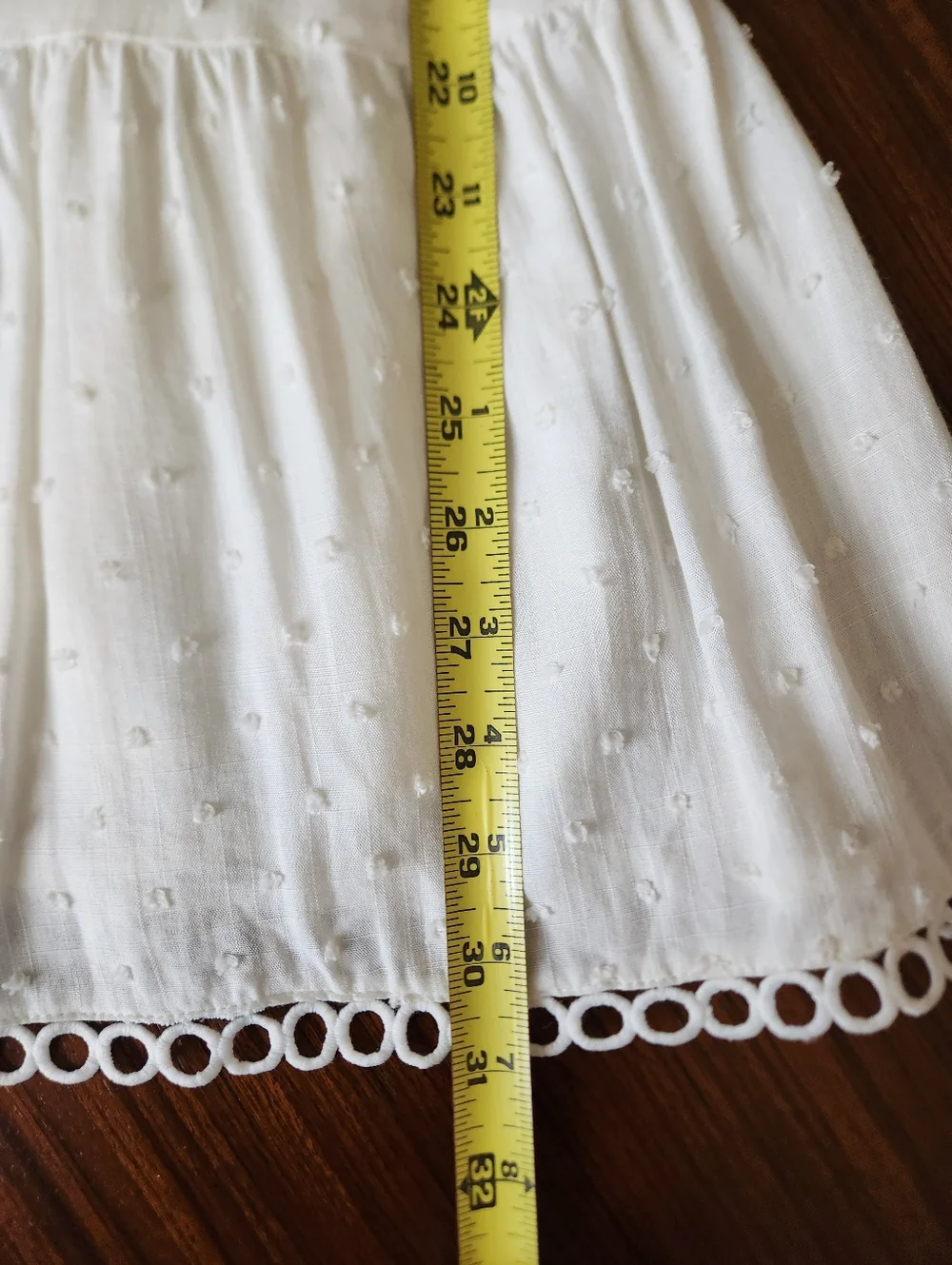 Lush Off-White Dot Textured Spaghetti Strap Slip Dress - Picture 10 of 10